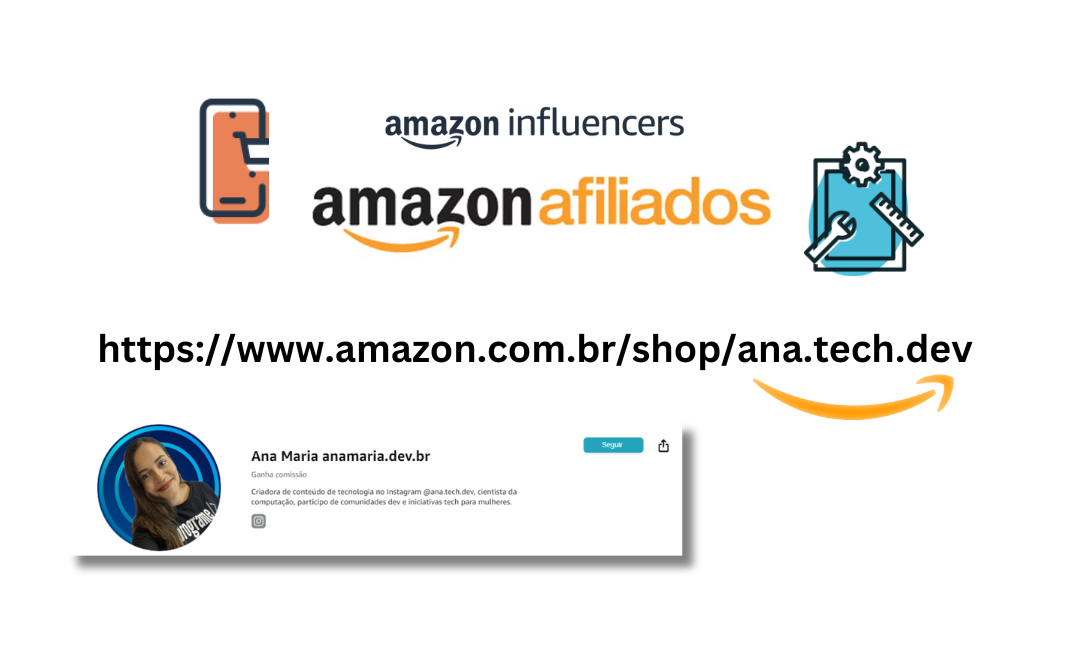 Página da Ana Maria no Programa Amazon Influencers